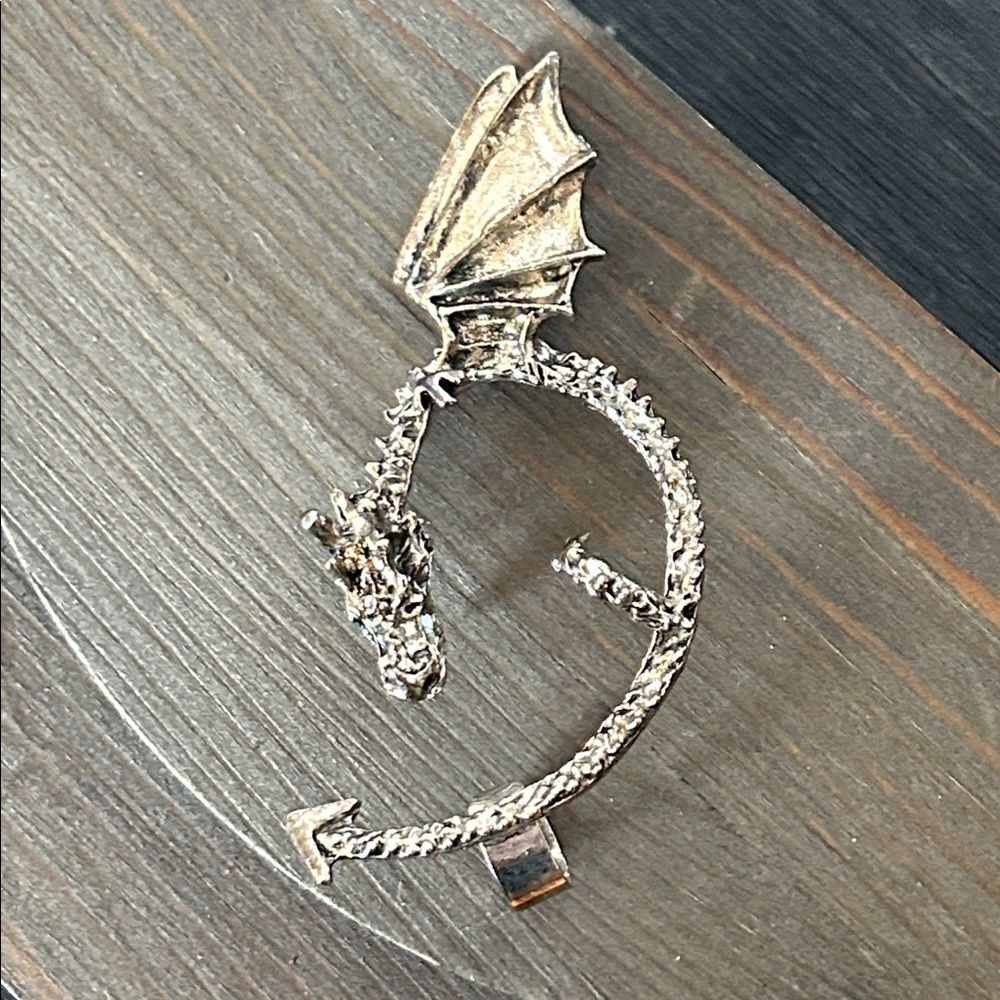 Silver Dragon Ear Cuff - Women Jewelry